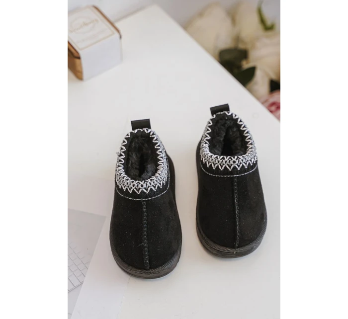 Śniegowce Botki Dziecięce Na Platformie Ocieplane Futerkiem Czarne Vilabria