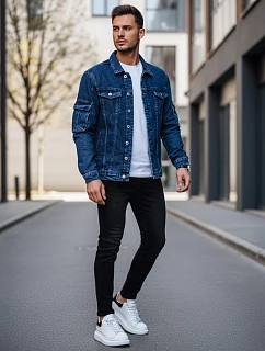 Pánska modrá džínsová bunda FashionStreet TX4413