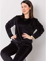 Dámske velúrové plus size tepláky čierne (6085) Dámske velúrové plus size tepláky čierne (6085)