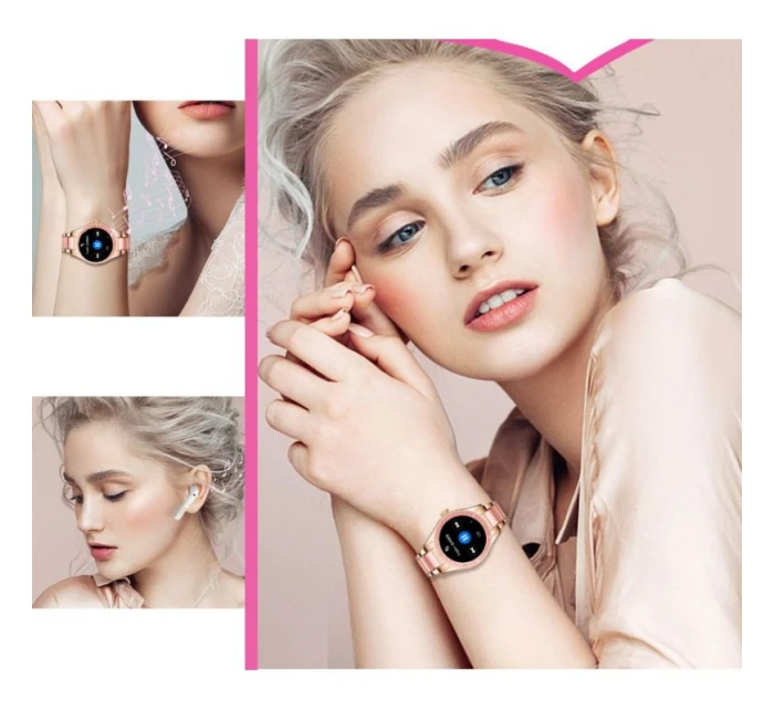 Dámské chytré hodinky Pink model 21804951 - RUBICON Dámské chytré hodinky Pink model 21804951 - RUBICON