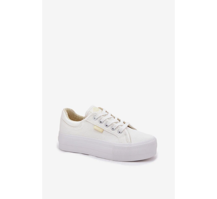 Trampki Damskie Na Platformie Lee Cooper LCW-25-31-3450L Białe