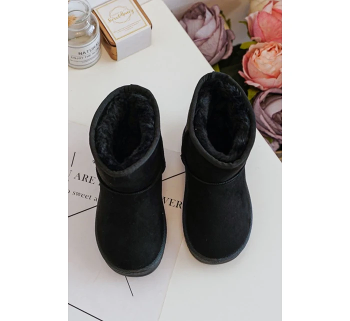 Dětské Teplé Sněhule Semišové černé model 21505522 - Boto