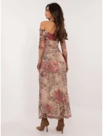 Šaty DHJ SK 18702 1.13P béžové Šaty DHJ SK 18702 1.13P béžové