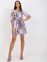 Dámske šaty LK SK 507529.67P Fialová s kvetmi - FPrice