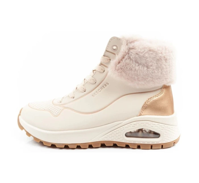 Uno model 21394781 dámská sportovní obuv zateplené boty zimní béžové dámské - Skechers