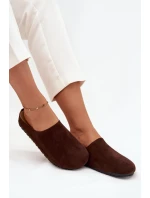 Dámské pantofle na platformě čokoládové model 21709390 - Boto Dámské pantofle na platformě čokoládové model 21709390 - Boto