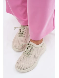 Materiálové Dámské Sportovní Boty Béžové Carmivelle