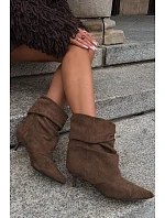 kotníkové boty typu na podpatku Khaki model 22360448 - Boto kotníkové boty typu na podpatku Khaki model 22360448 - Boto