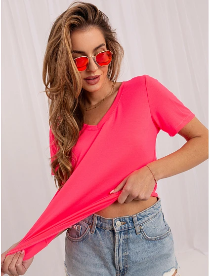 T shirt RV TS model 22223017 fluo różowy - FPrice T shirt RV TS model 22223017 fluo różowy - FPrice