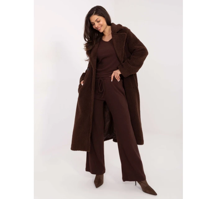 Spodnie SM SP model 21771786 ciemny brązowy - FPrice