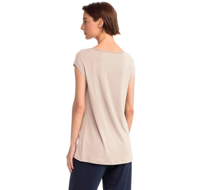 Vamp - Krátka dámska nočná košeľa BEIGE SOLEIL M 14191 - Vamp
