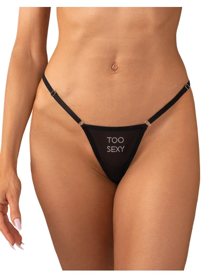 Dámská sexy tanga model 21935224 Sexy černé - Obsessive Dámská sexy tanga model 21935224 Sexy černé - Obsessive