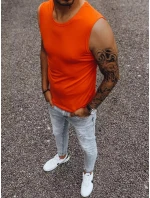 Pánské tričko bez rukávů s potiskem oranžové Dstreet model 21965043 - FashionStreet