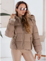 Dámská prošívaná zimní bunda s kapucí v barvě camel Dstreet model 21991186 - FashionStreet