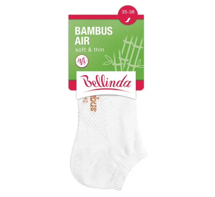 Krátke dámske bambusové ponožky BAMBUS AIR LADIES IN-SHOE SOCKS - Bellinda - biela