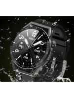 Černý silikonový řemínek + černý kožený řemínek model 21804953 - RUBICON