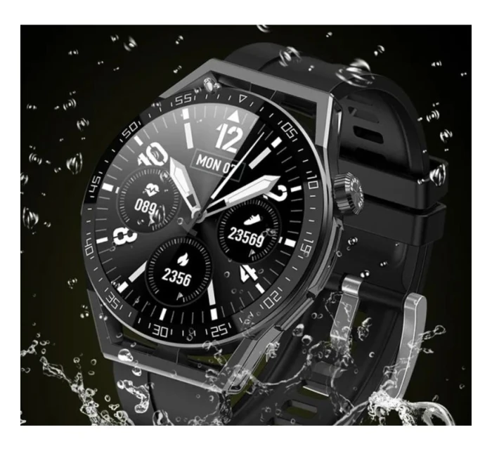 Černý silikonový řemínek + černý kožený řemínek model 21804953 - RUBICON