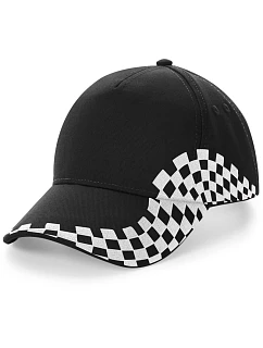 Beechfield B 159 5-panelová čiapka s kšiltom „Grand Prix“ 53.0159 čierna