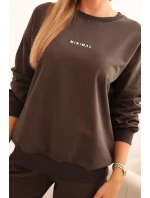 Dámska bavlnená súprava s potlačou Minimal brown Dámska bavlnená súprava s potlačou Minimal brown