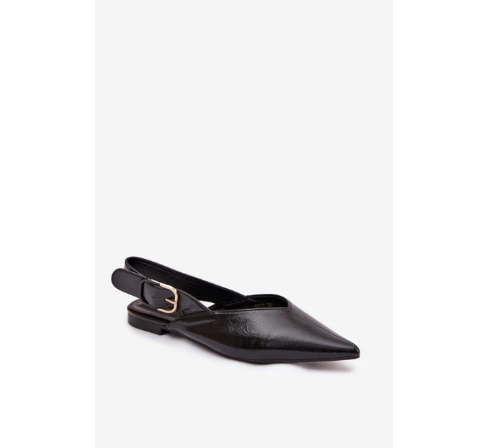 Lakované baleríny s přezkou Černé Rinalle Lakované baleríny s přezkou Černé Rinalle