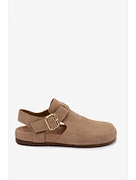 Dámske prírodné semišové sandále Big Star TT274542 beige Dámske prírodné semišové sandále Big Star TT274542 beige