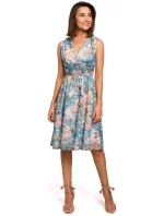 S225 Šifónové šaty s hlbokým výstrihom - model 4