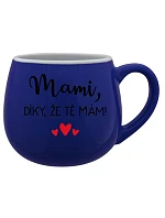 MAMI, ĎAKUJEM, ŽE ŤA MÁM! - modrý keramický hrnček 300 ml