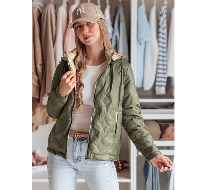 Dámská přechodná bunda zelená Dstreet model 21986728 - FashionStreet
