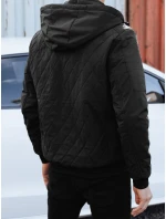 Pánská přechodná prošívaná bunda s kapucí černá Dstreet model 21990739 - FashionStreet