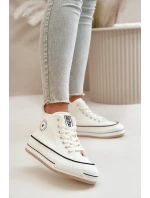 Zateplené Dámské Tenisky Na Platformě Eko Kůže Big Star model 21669595 Bílé - Big Star Shoes Zateplené Dámské Tenisky Na Platformě Eko Kůže Big Star model 21669595 Bílé - Big Star Shoes