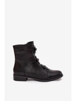 Zateplené dámské kotníkové boty na ploché podrážce s ozdobnými květinami černé model 21711102 - Boto Zateplené dámské kotníkové boty na ploché podrážce s ozdobnými květinami černé model 21711102 - Boto