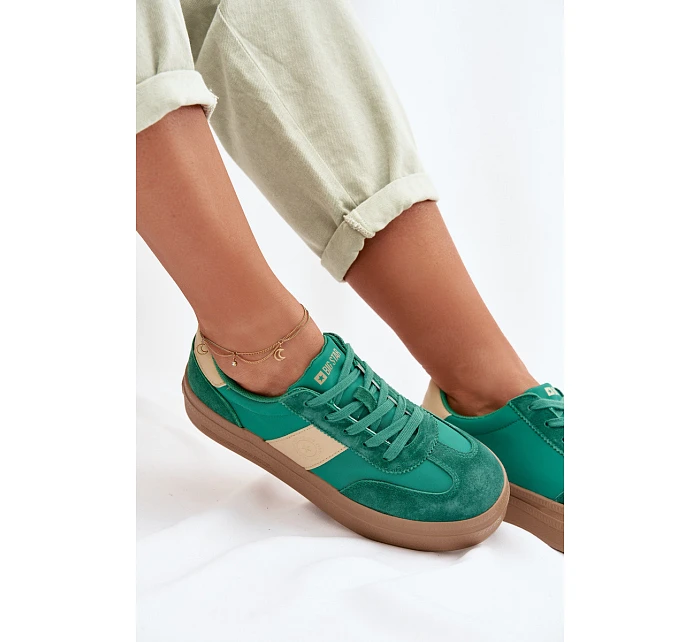 Dámské semišové tenisky Big Star TT274163 Zelené