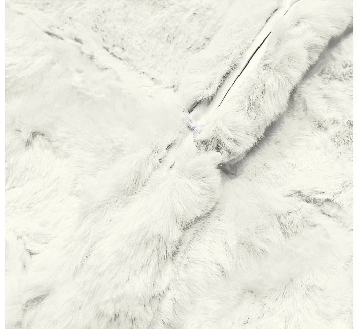 Biela dámska bunda s kapucňou (br9741-26)