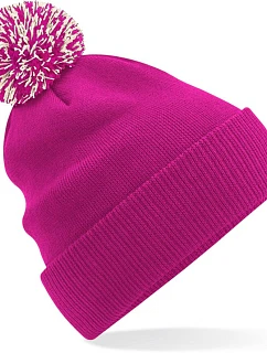 Beechfield B 450B Detská pletená čiapka „Snowstar®“ 53.450B fuchsiová/krémová