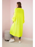 Sveter dlhý sveter žltý neónový Sveter dlhý sveter žltý neónový