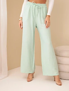 Kalhoty z viskózy se širokou nohavicí model 22110071 - K-Fashion