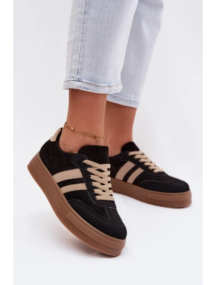 Dámské tenisky na platformě Černé model 21937656 - Boto Dámské tenisky na platformě Černé model 21937656 - Boto