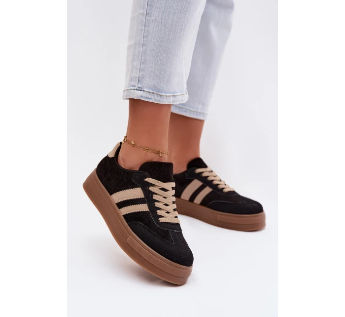 Dámské tenisky na platformě Černé model 21937656 - Boto Dámské tenisky na platformě Černé model 21937656 - Boto