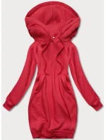 Dlouhá červená tepláková mikina model 17793359 - J.STYLE Dlouhá červená tepláková mikina model 17793359 - J.STYLE