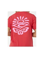 Tričko RIP CURL Icons Of Surf Relaxed Tee, červené Tričko RIP CURL Icons Of Surf Relaxed Tee, červené
