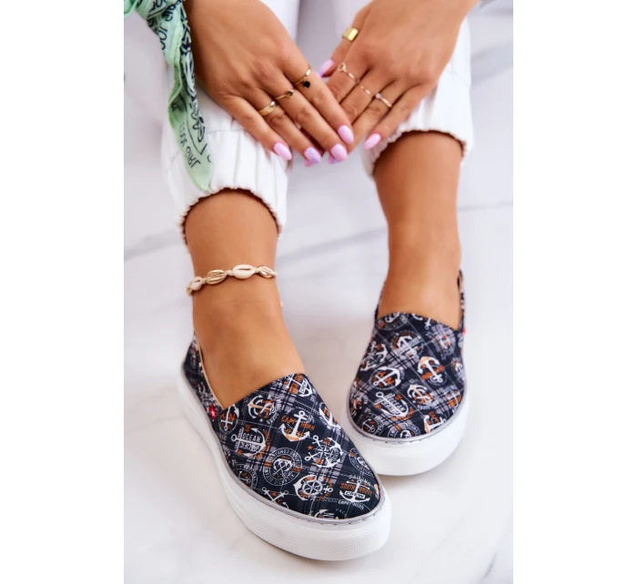 Damskie Tenisówki Slip On Memory Foam Big Star JJ276012 Czarne Damskie Tenisówki Slip On Memory Foam Big Star JJ276012 Czarne