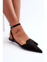 Wiązane Baleriny Eko Zamszowe Z Noskami W Szpic Czarne Ellesara Wiązane Baleriny Eko Zamszowe Z Noskami W Szpic Czarne Ellesara