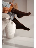 Dámske froté ponožky UNIQUE seamless MOON - čokoládové Dámske froté ponožky UNIQUE seamless MOON - čokoládové