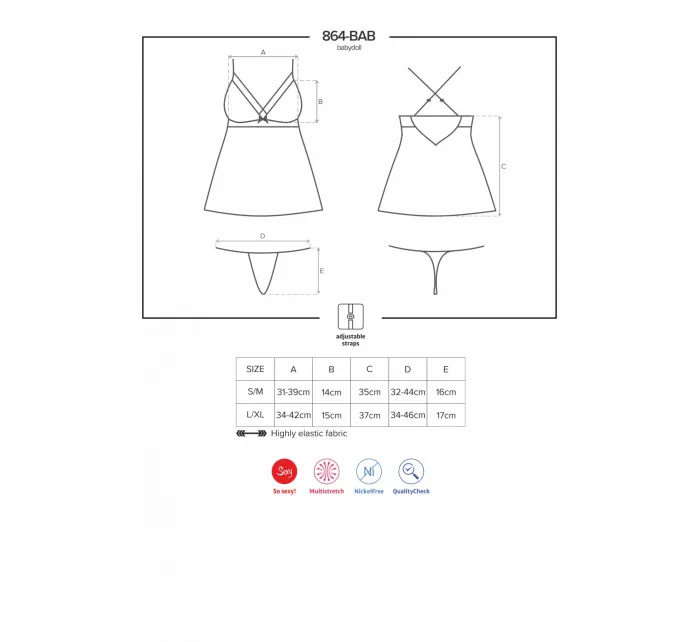 Jemná košieľka 864 - BAB - Obsessive