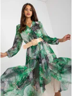 Dámske šaty 3062 4.17P čierna a zelená - FPrice