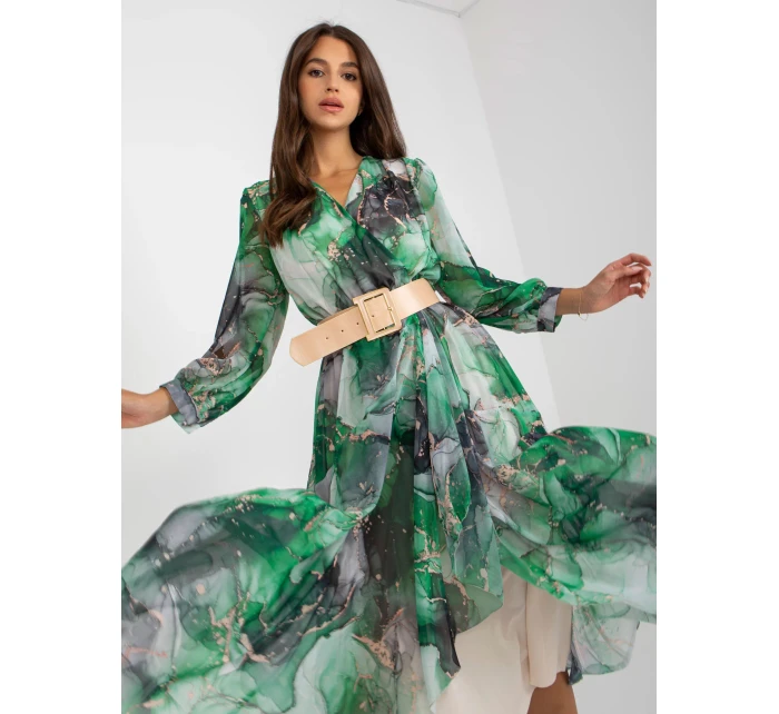 Dámske šaty 3062 4.17P čierna a zelená - FPrice