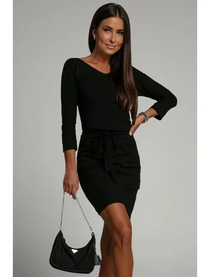 Dámske denné šaty 9729 čierne - Fasardi