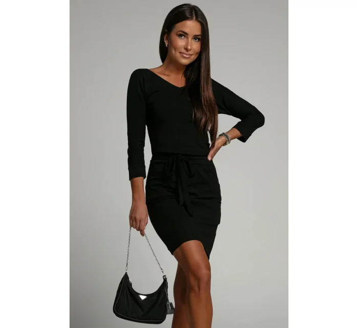 Dámske denné šaty 9729 čierne - Fasardi