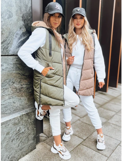 Dámská zelená oboustranná vesta Dstreet model 21970075 - FashionStreet