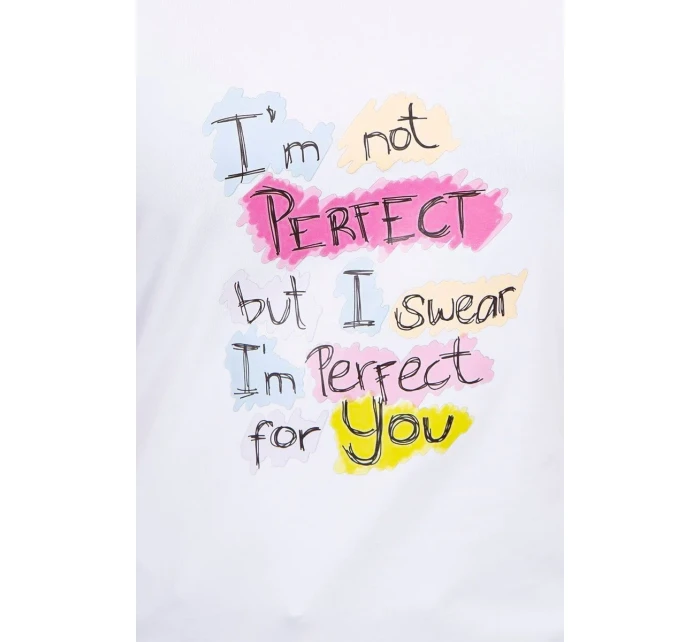 Blúzka s potlačou Perfektná biela